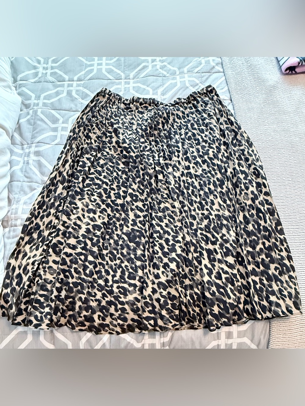 Halogen Leopard Print Circle Skirt - Beige & Black